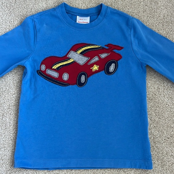Hanna Andersson race car appliqué long sleeve tshirt, size 120 (6-7) - Picture 2 of 7